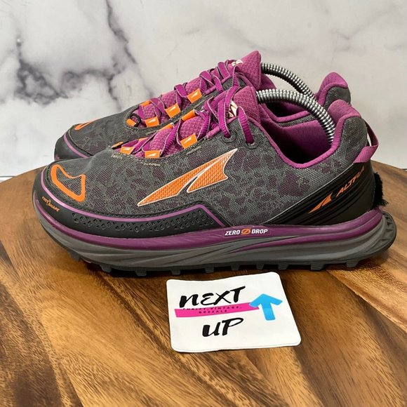 Altra Shoes Altra Womens Timp Gray Purple Trail Running Sneakers